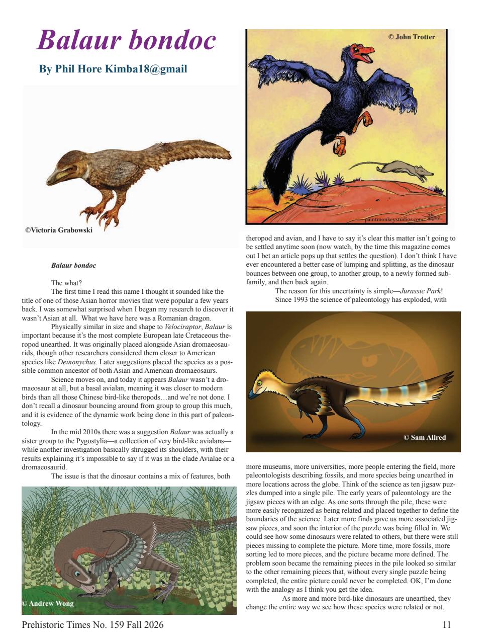 Prehistoric Times Preview Pages