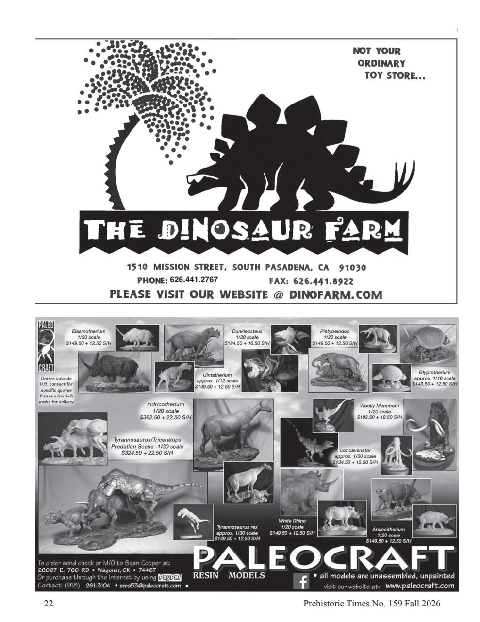 Prehistoric Times Preview Pages
