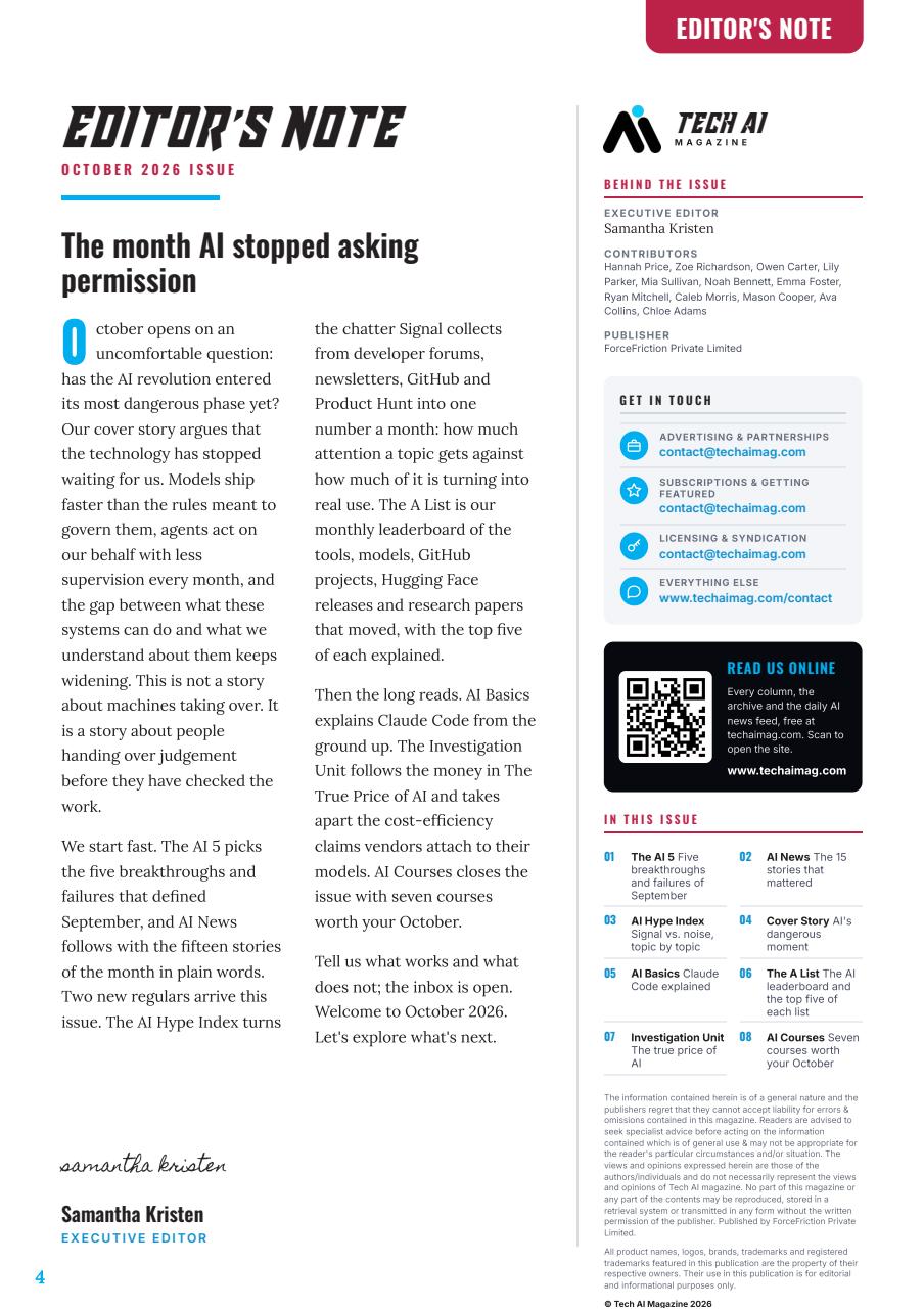 Tech AI Magazine Preview Pages