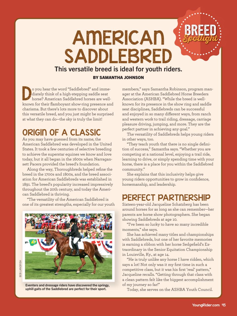 Young Rider Magazine Preview Pages