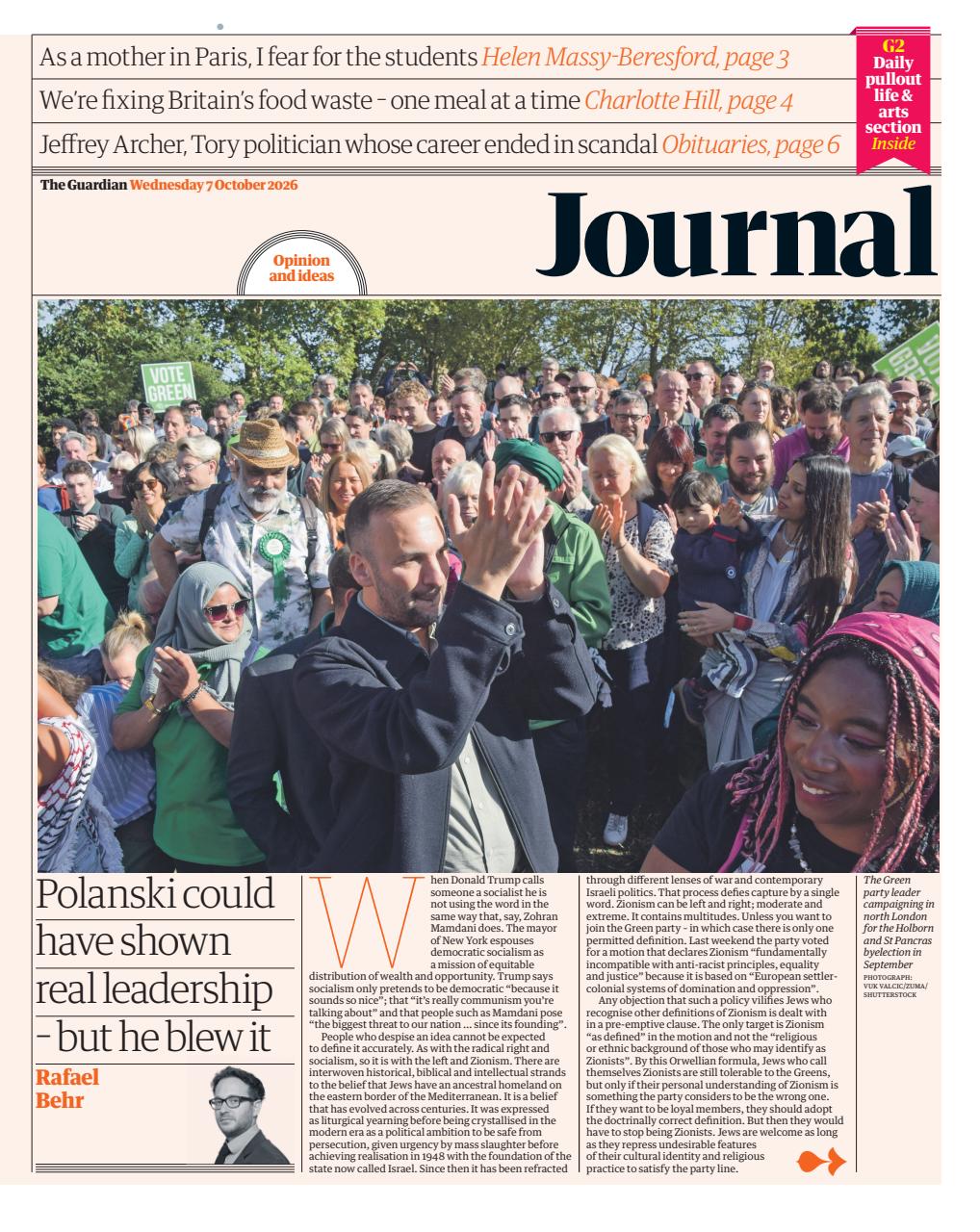 The Guardian Newspaper Preview Pages