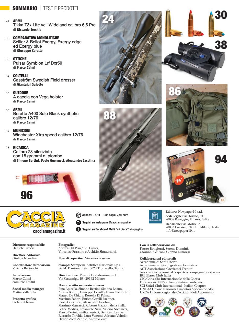 Caccia Magazine Preview Pages