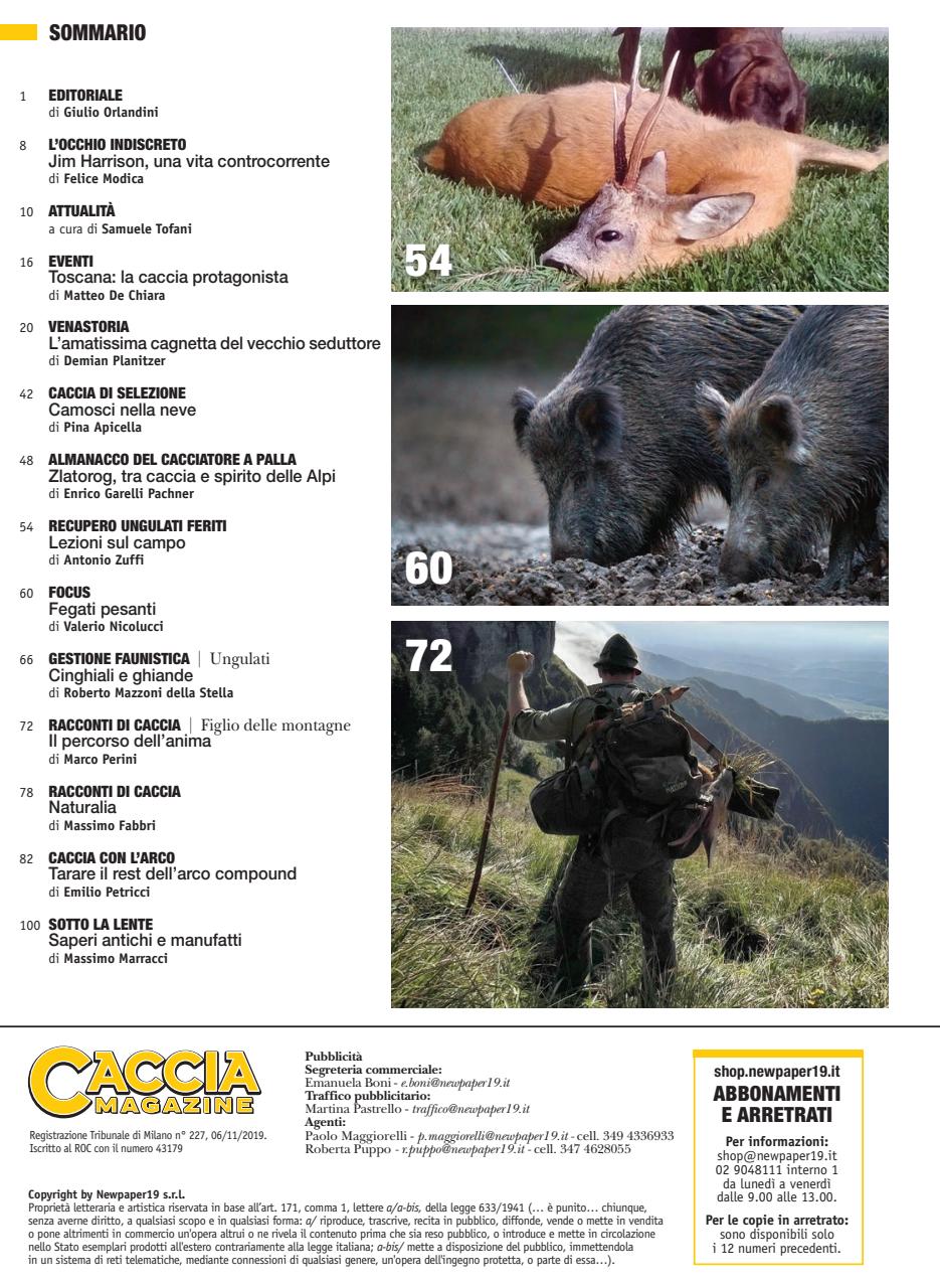 Caccia Magazine Preview Pages