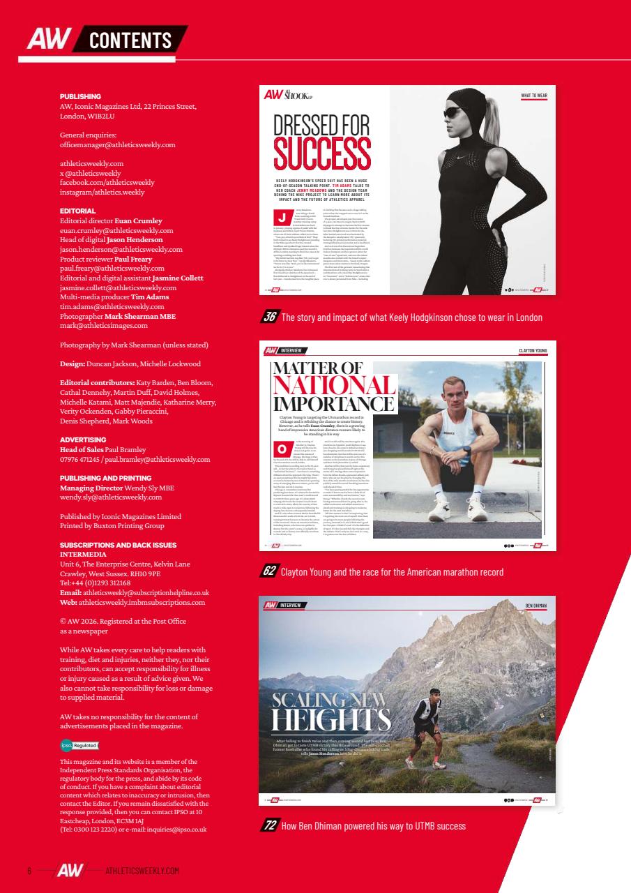 AW – Athletics Weekly Magazine Preview Pages