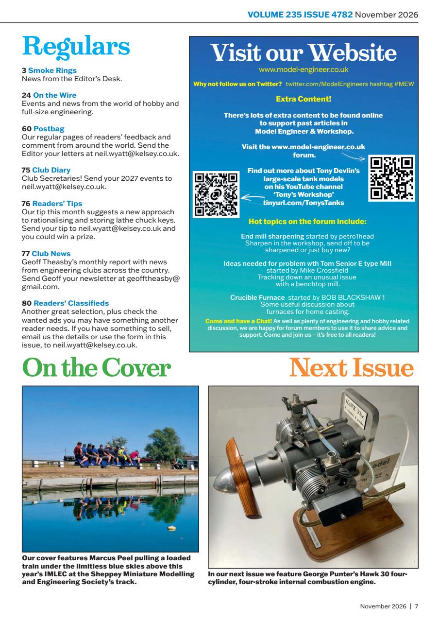 Model Engineer & Workshop Magazine Preview Pages