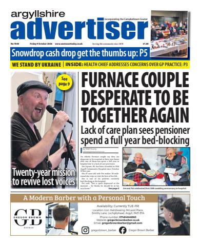 Argyllshire Advertiser issue Friday, October 09, 2026