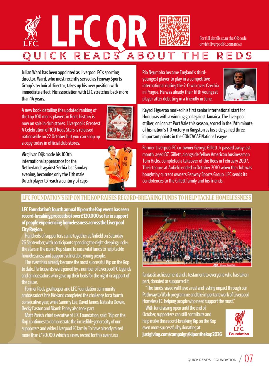 Liverpool FC Programmes Preview Pages