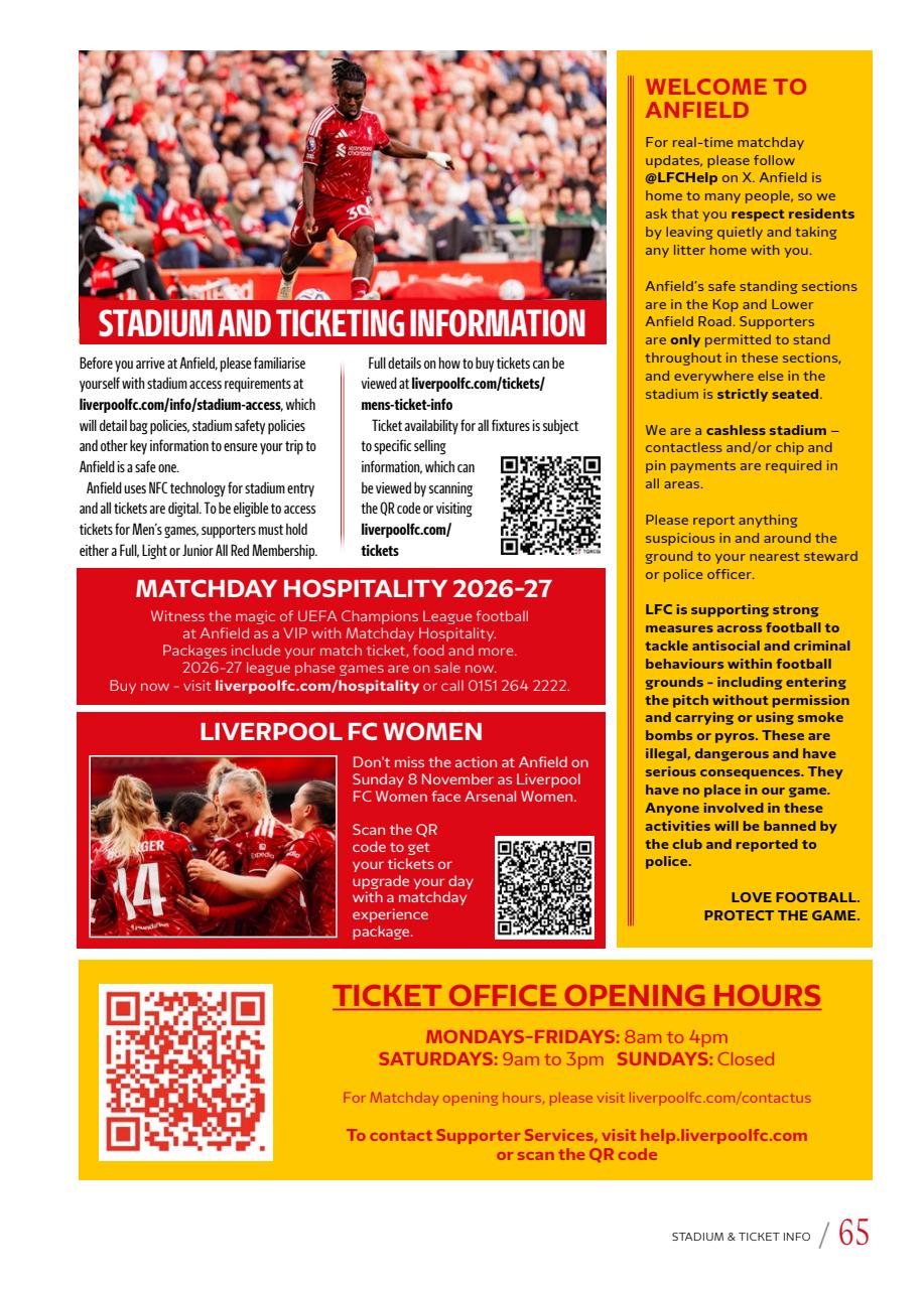 Liverpool FC Programmes Preview Pages