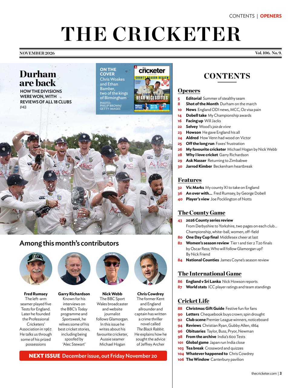 The Cricketer Magazine Preview Pages