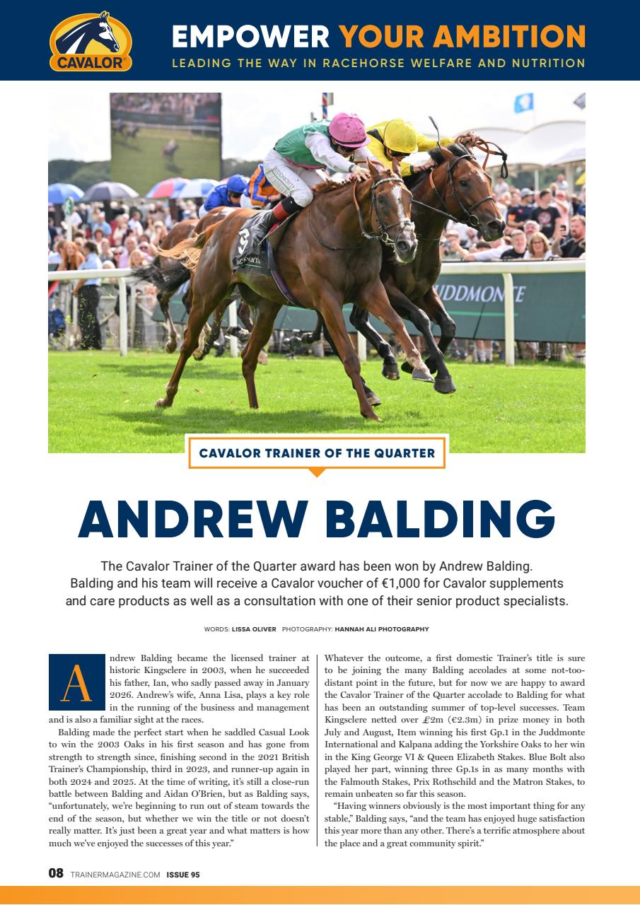 European Trainer Magazine - horse racing Preview Pages