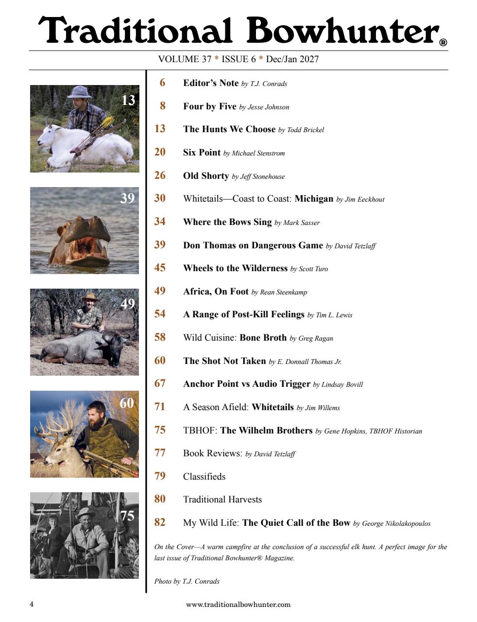 Traditional Bowhunter Magazine Preview Pages