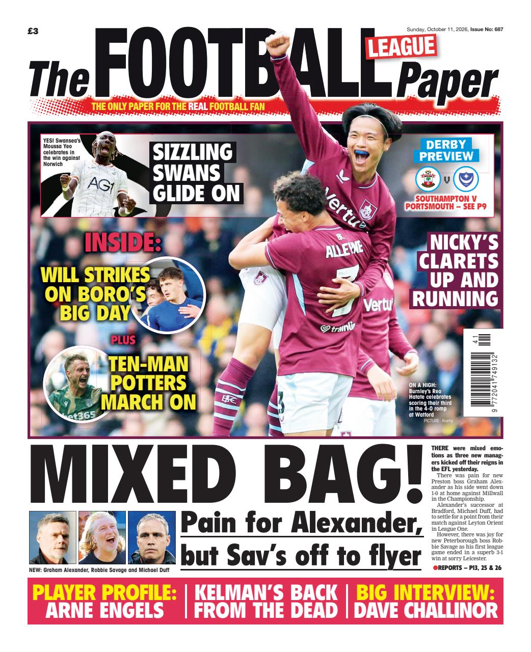 The Football League Paper Preview Pages