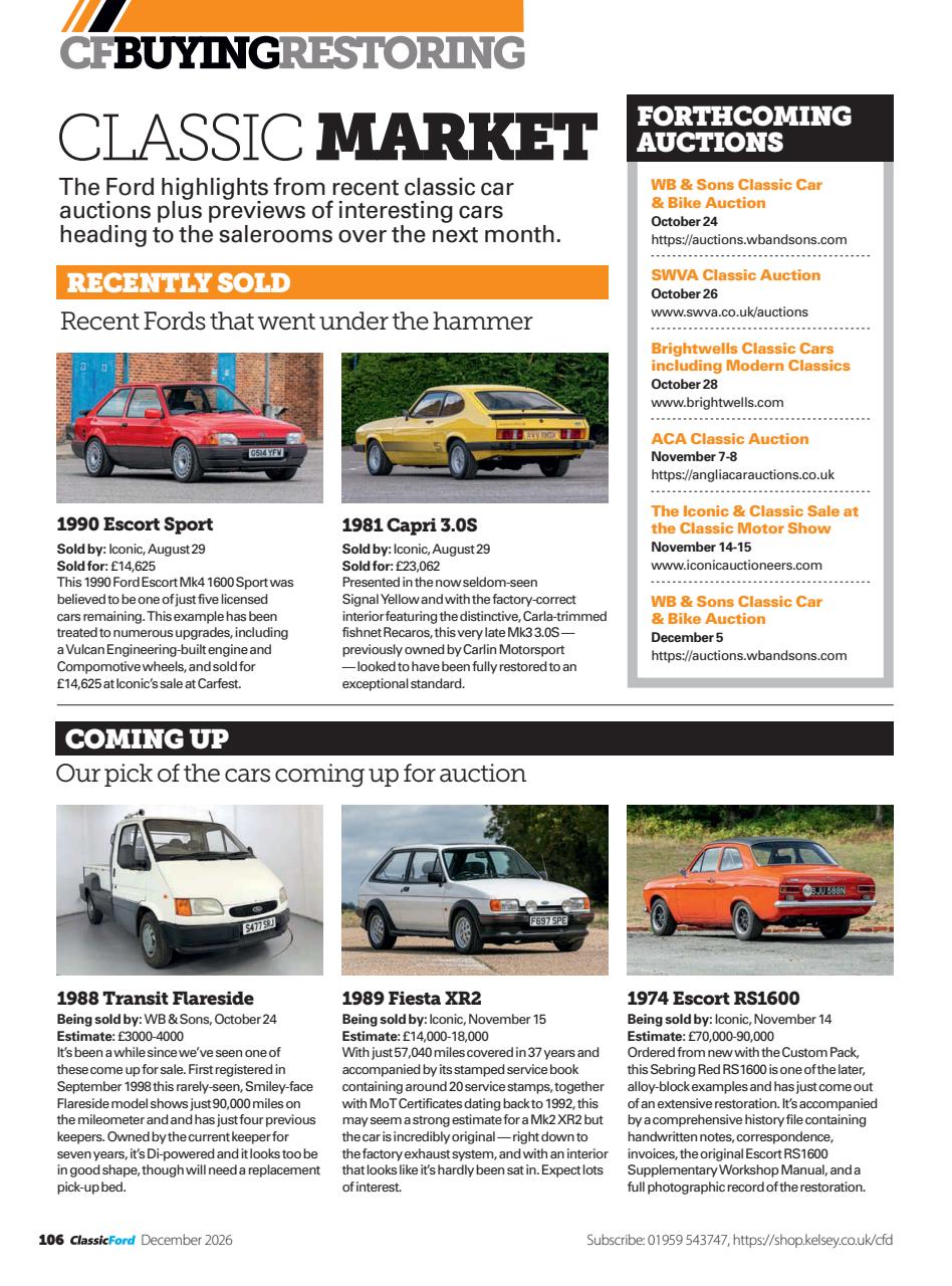 Classic Ford Preview Pages