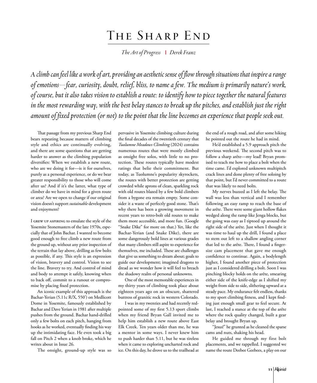 Alpinist Preview Pages