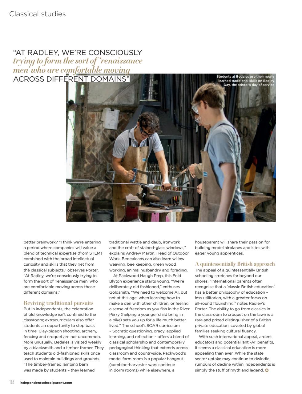 Independent School Parent Preview Pages
