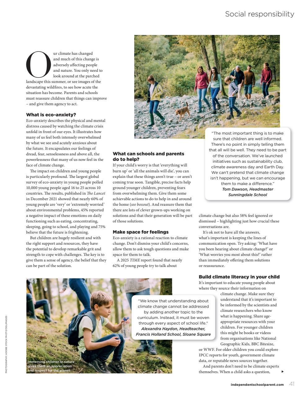 Independent School Parent Preview Pages