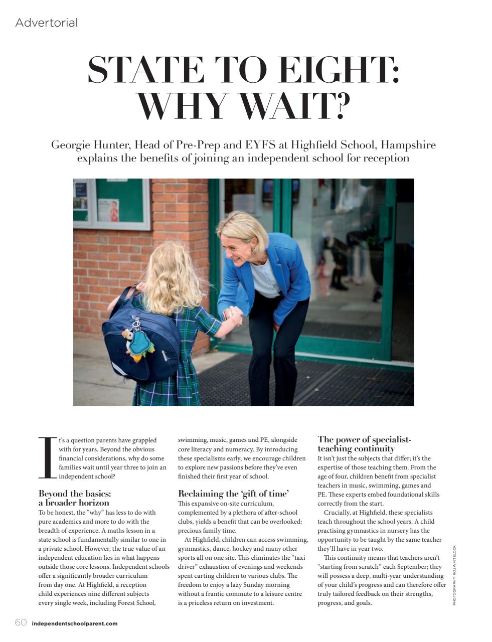 Independent School Parent Preview Pages