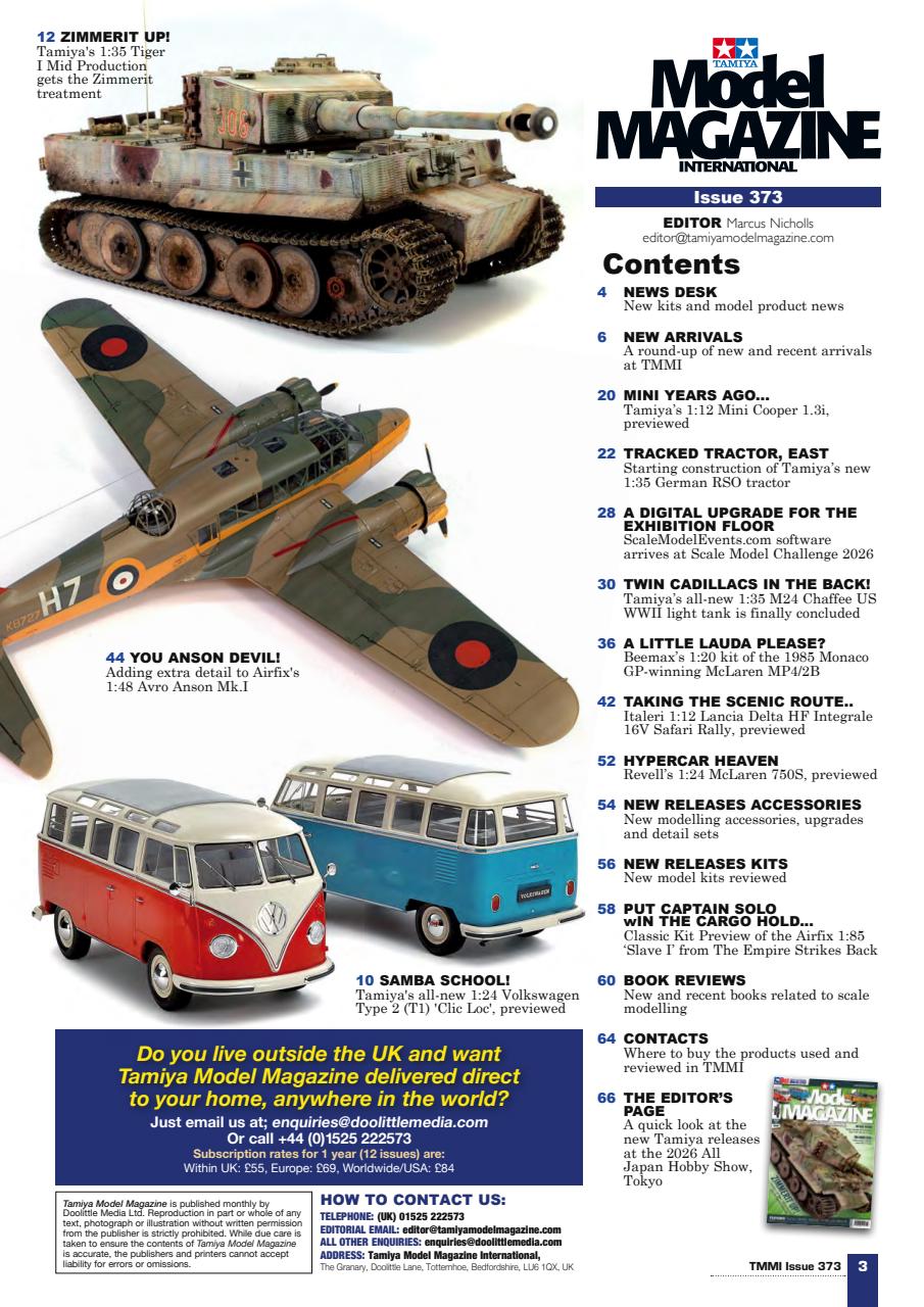 Tamiya Model Magazine Preview Pages