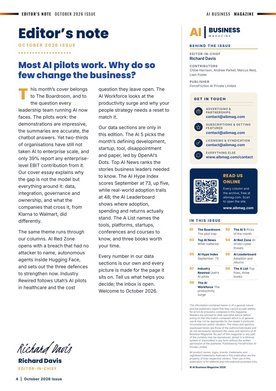 AI Business Magazine Preview Pages