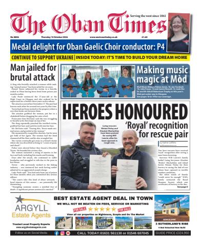 The Oban Times & Lochaber Times issue Thursday, October 15, 2026