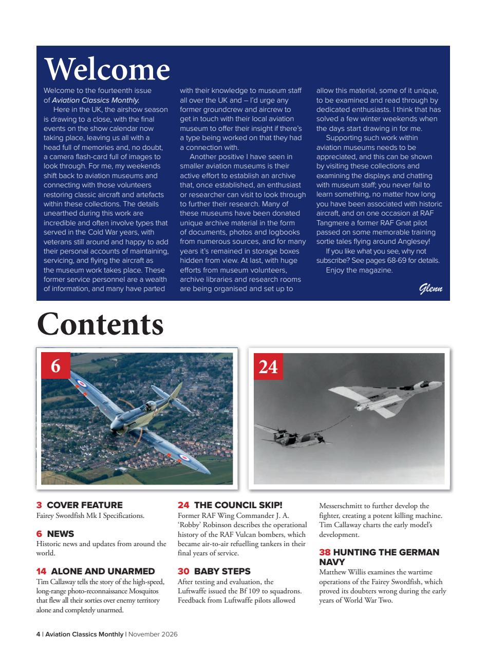 Aviation Classics Monthly Preview Pages