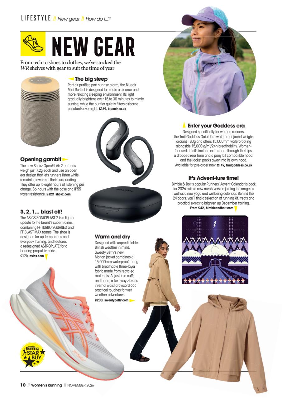 Women’s Running Preview Pages