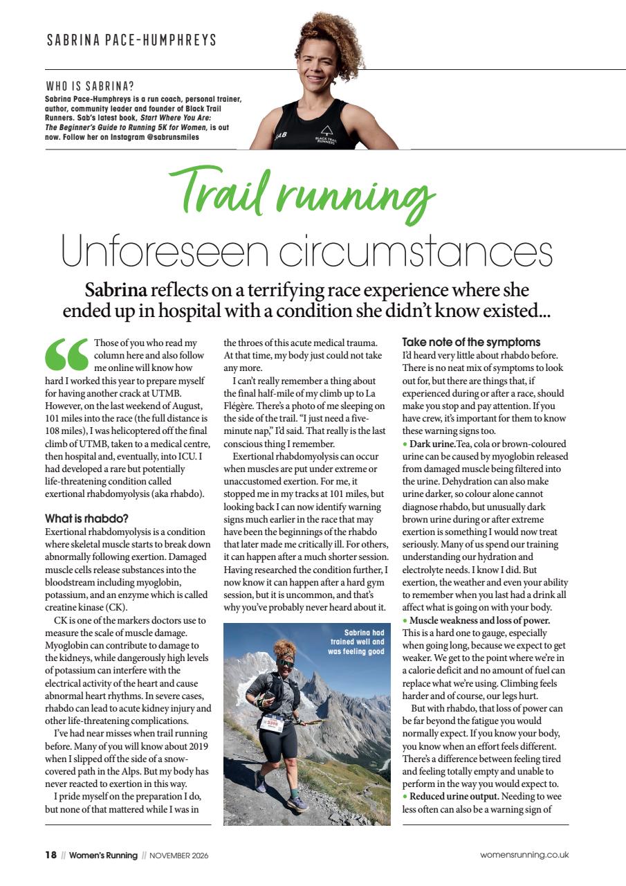Women’s Running Preview Pages