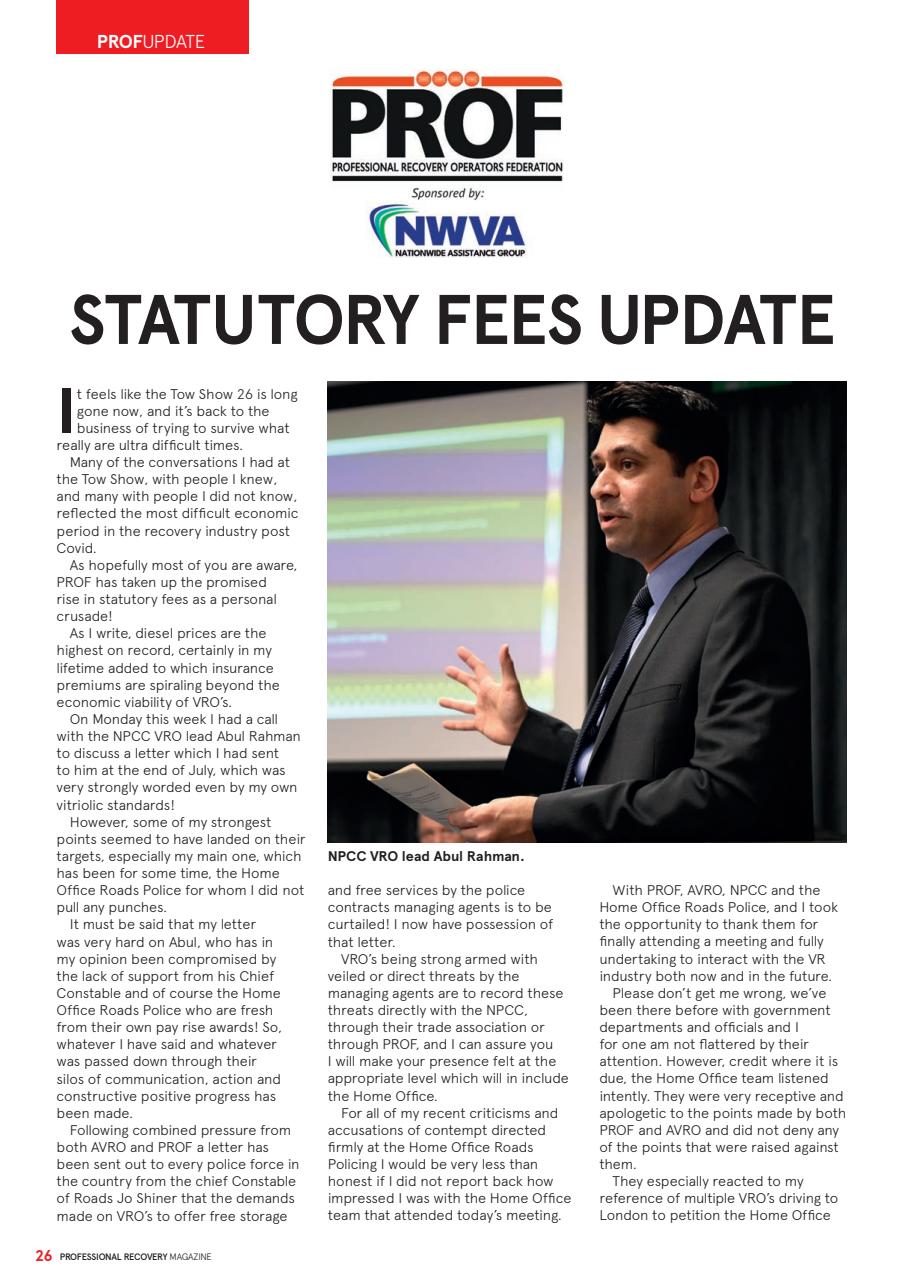 Professional Recovery Magazine Preview Pages