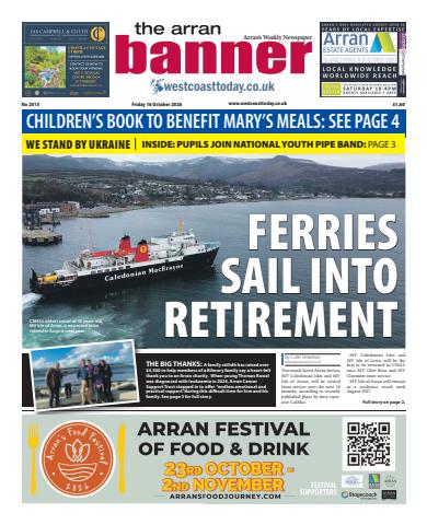 Arran Banner issue Friday, October 16, 2026