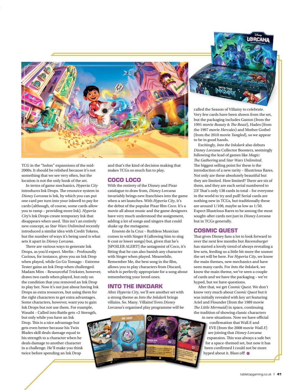 Tabletop Gaming Preview Pages