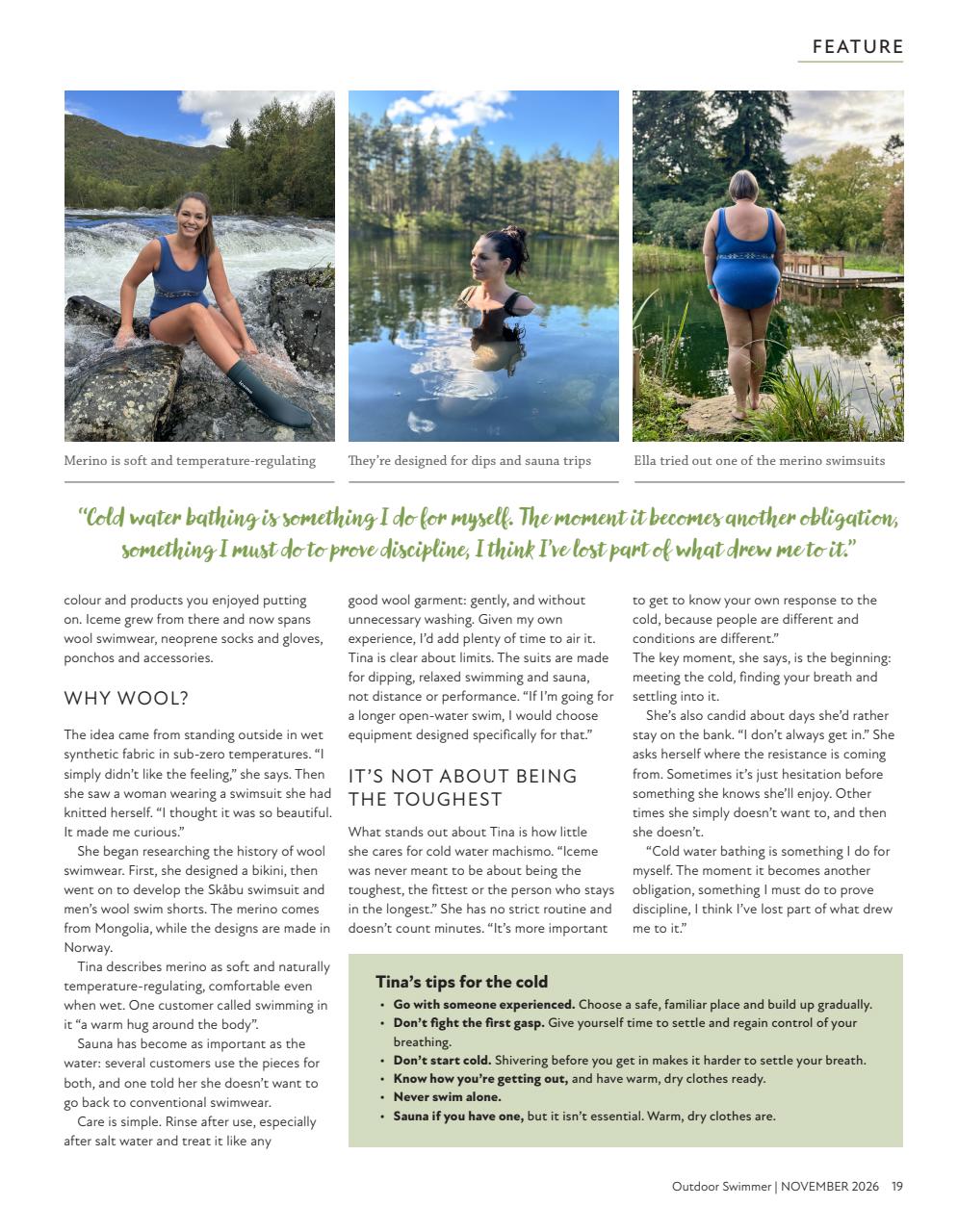 Outdoor Swimmer Preview Pages