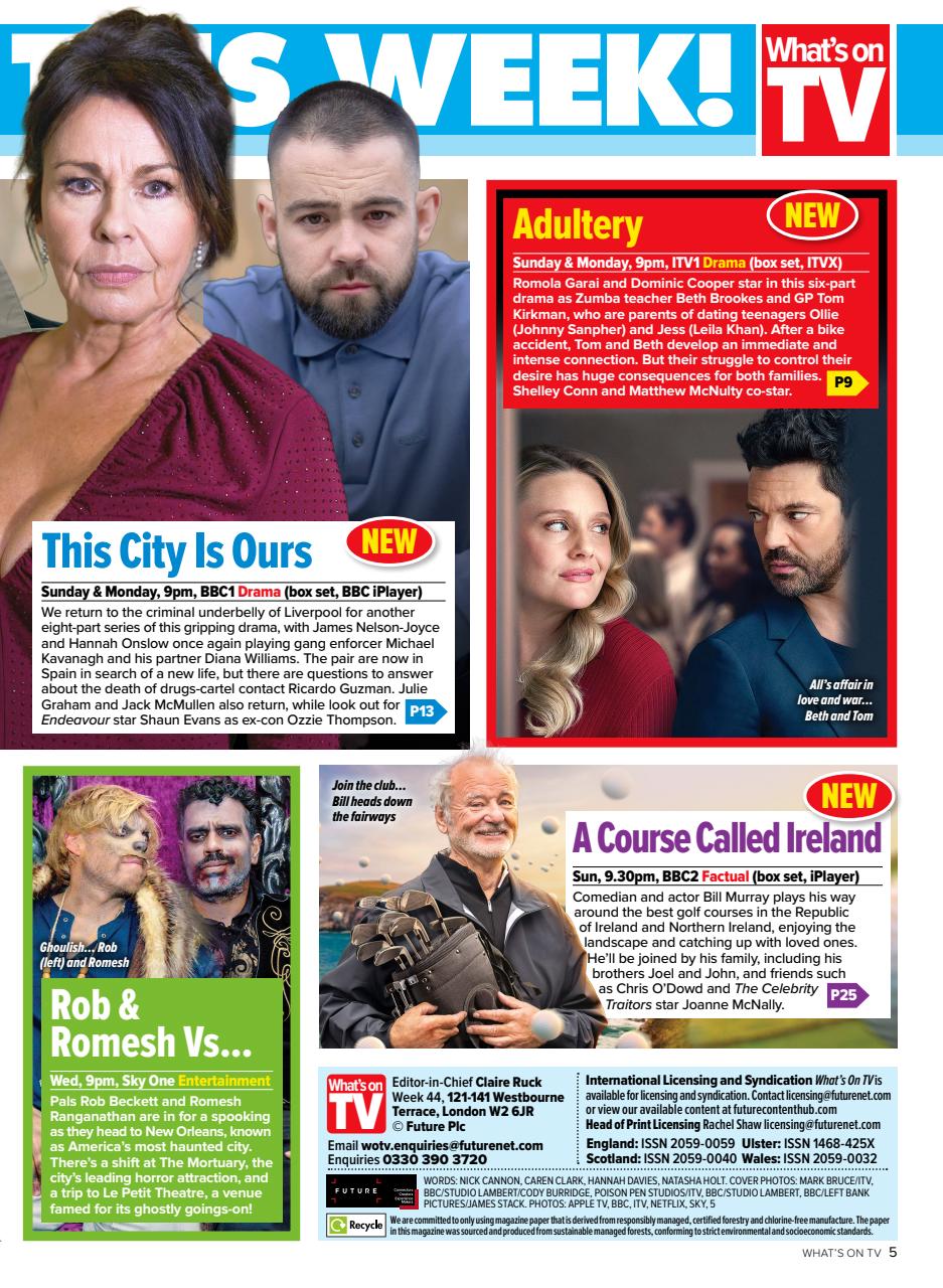 What's on TV Preview Pages