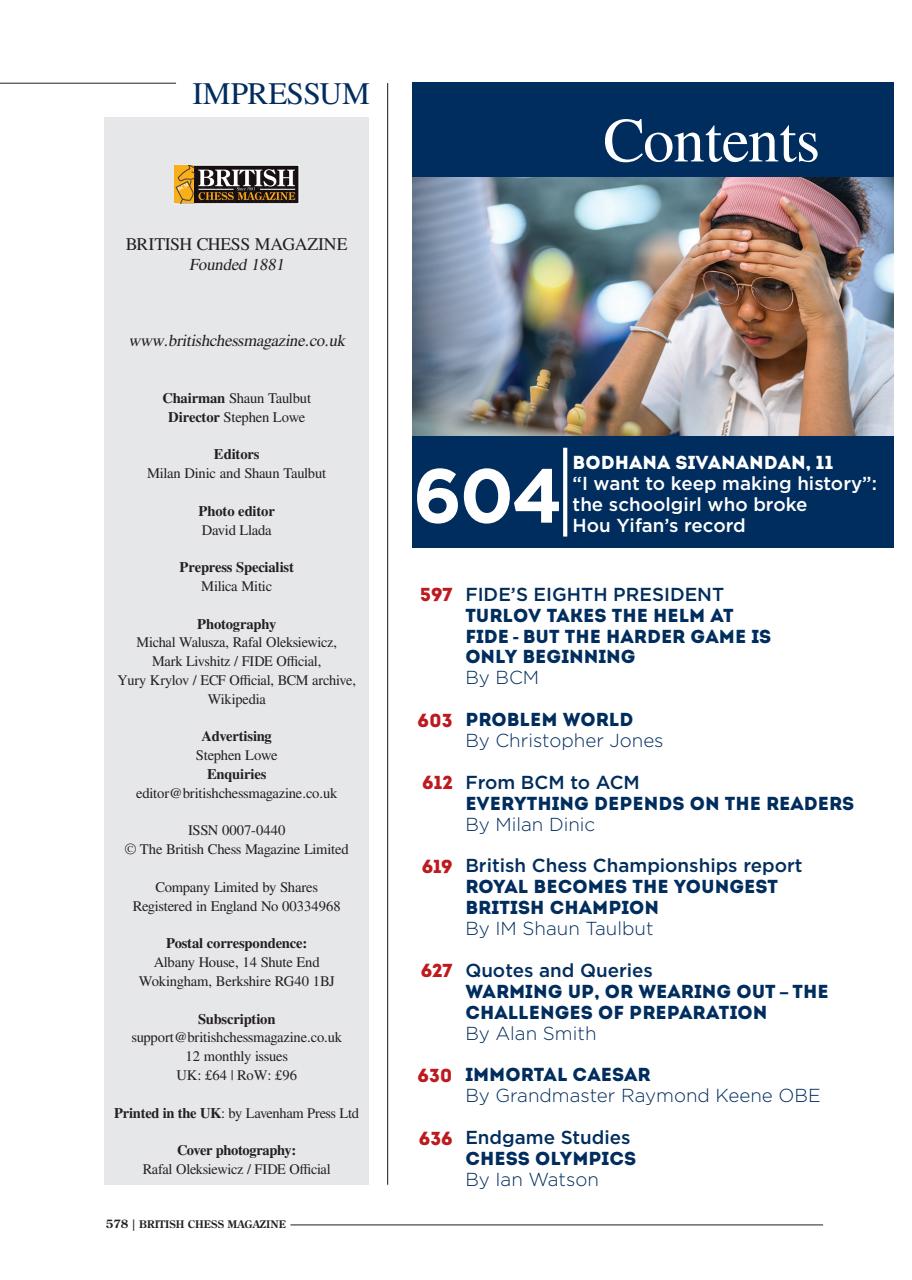 British Chess Magazine Preview Pages