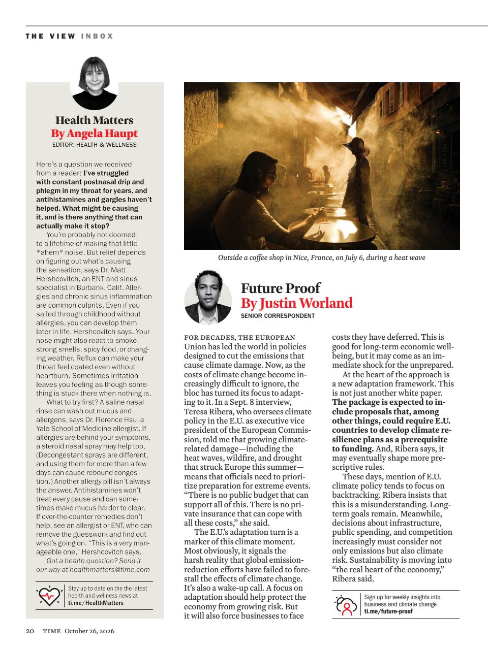 TIME Magazine Europe Preview Pages