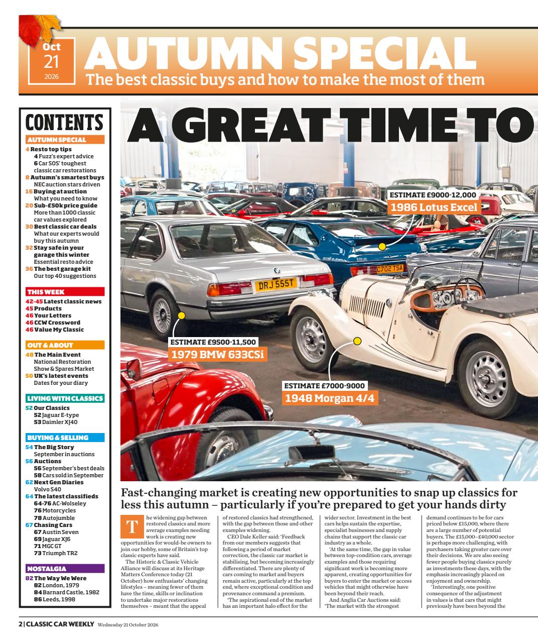 Classic Car Weekly Preview Pages