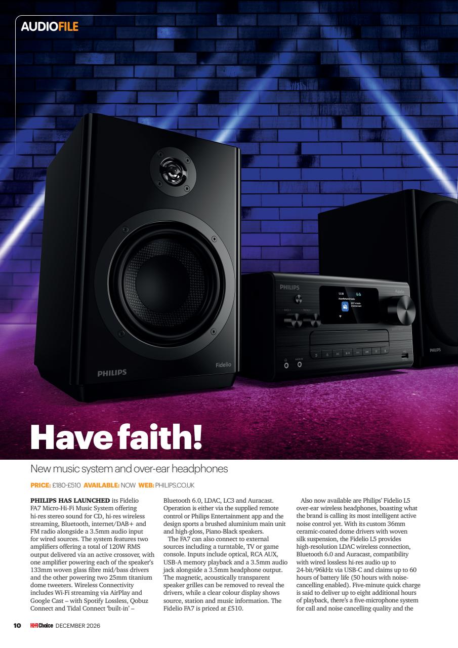 Hi-Fi Choice Preview Pages