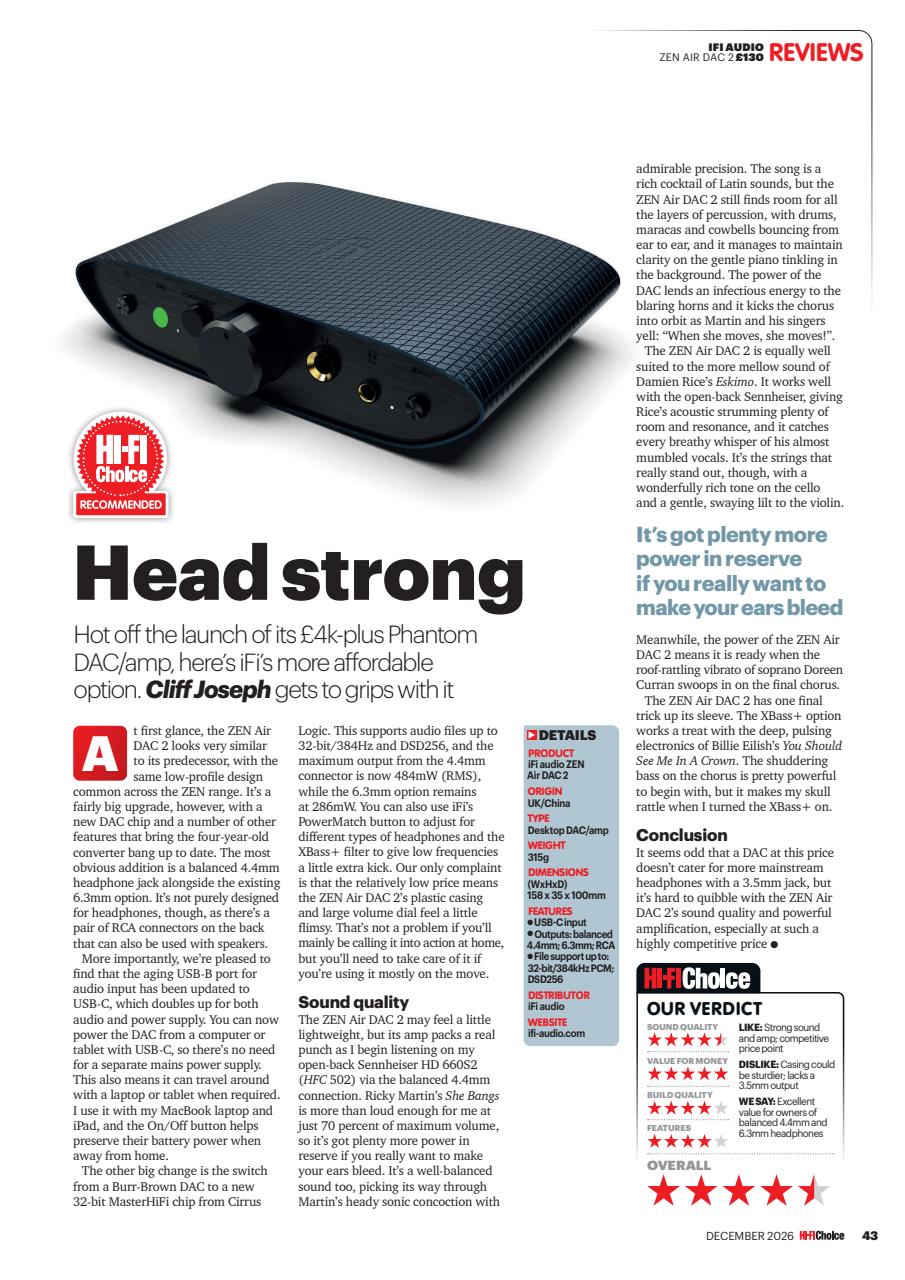 Hi-Fi Choice Preview Pages