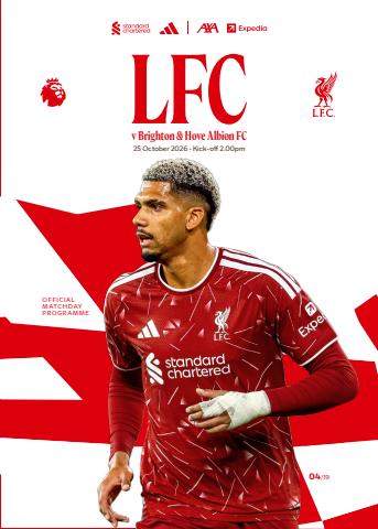 Liverpool FC Programmes issue vs Brighton & Hove Albion 26-27