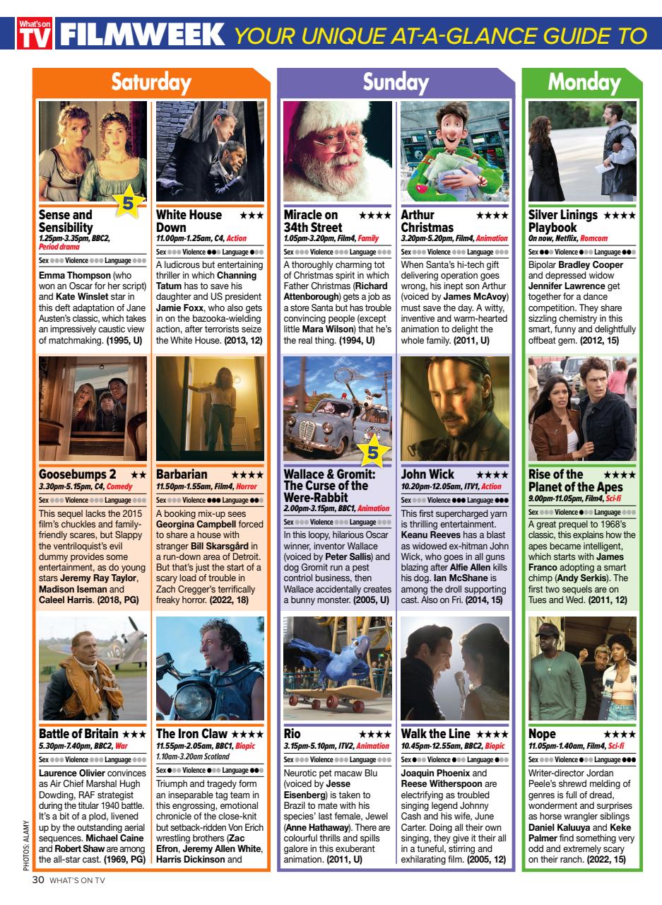 What's on TV Preview Pages