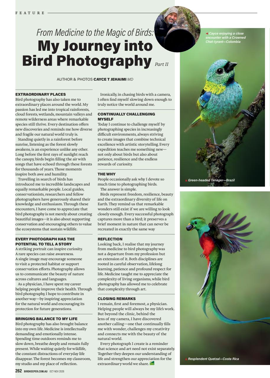 Australian Birdkeeper Magazine Preview Pages