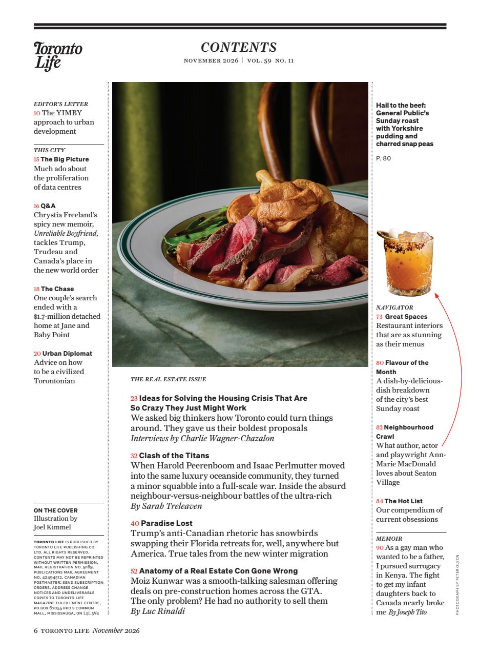 Toronto Life Preview Pages