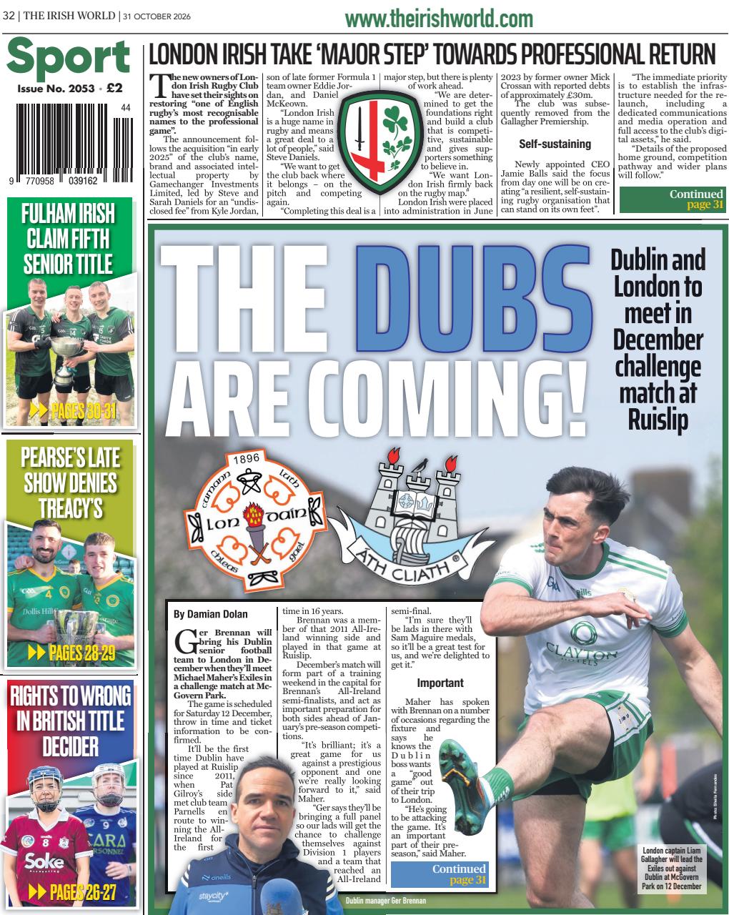 Irish World Preview Pages