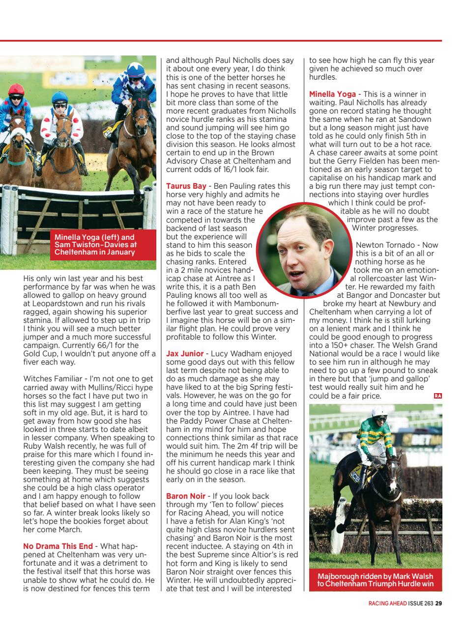 Racing Ahead Preview Pages