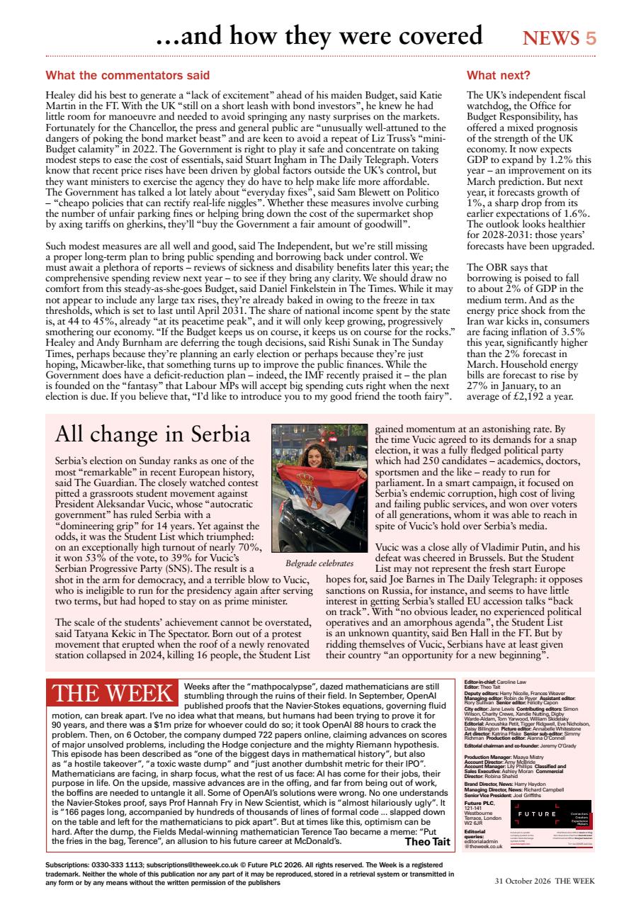 The Week Preview Pages