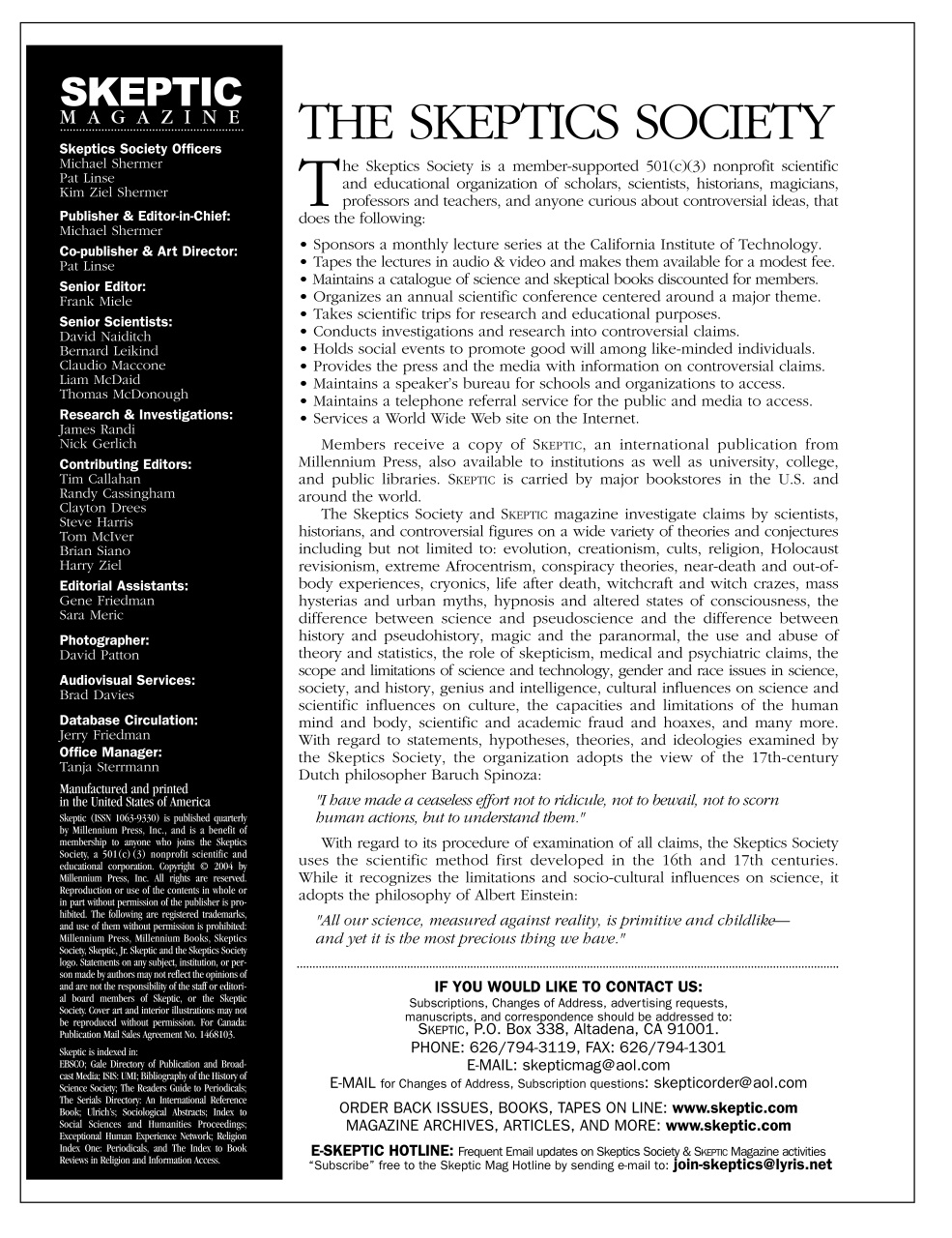 Skeptic Preview Pages