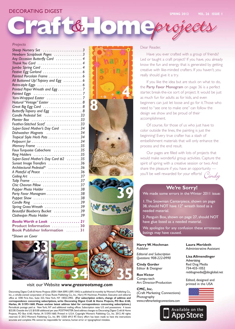 Craft & Home Projects Preview Pages
