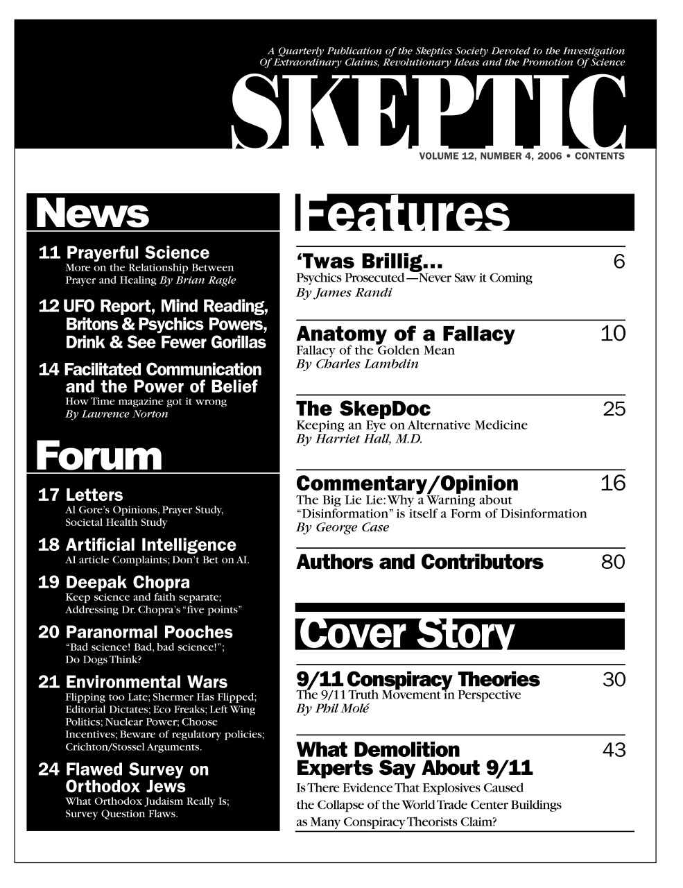 Skeptic Preview Pages