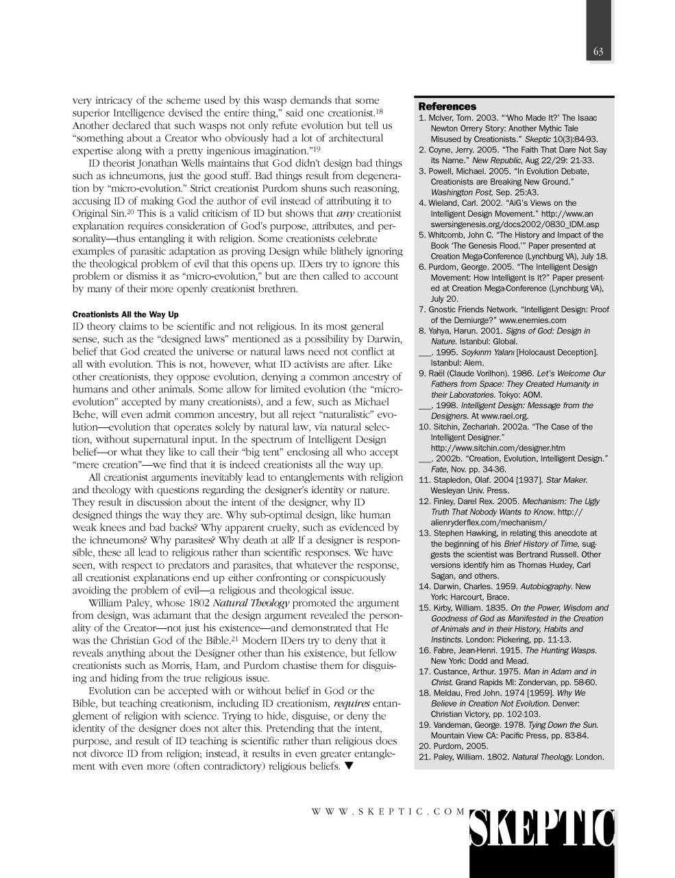 Skeptic Preview Pages