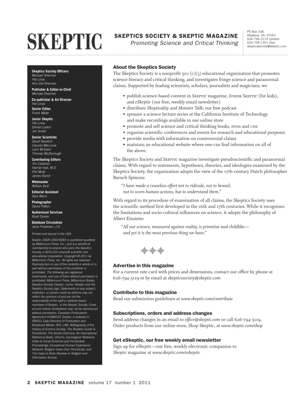 Skeptic Preview Pages