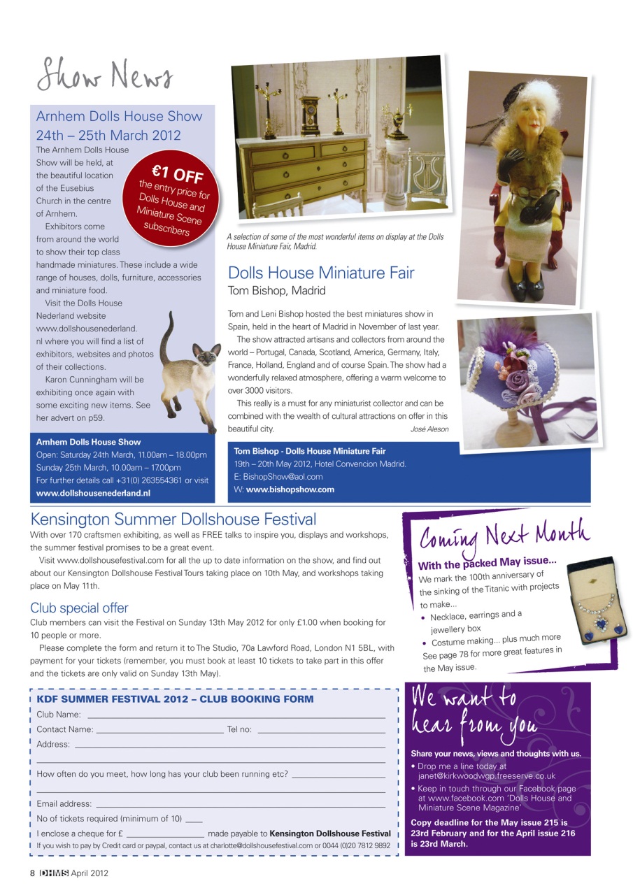 Dolls House and Miniature Scene Preview Pages